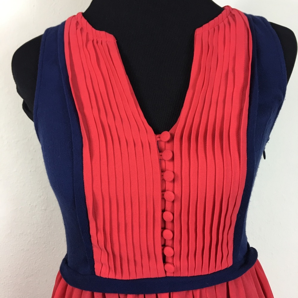 UO cooperative blue and red empire waist dress M